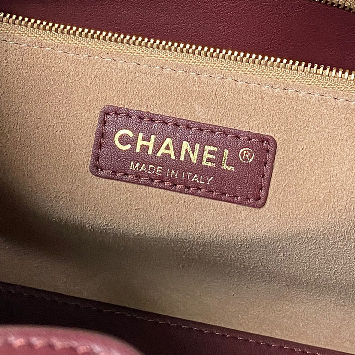 シャネル 新作バッグ 2026 CHANEL スモール ショッピング バッグ ダークバーガンディー AS6243-B24023-U8393 シャネル トートバッグ 人気 - 画像 (3)