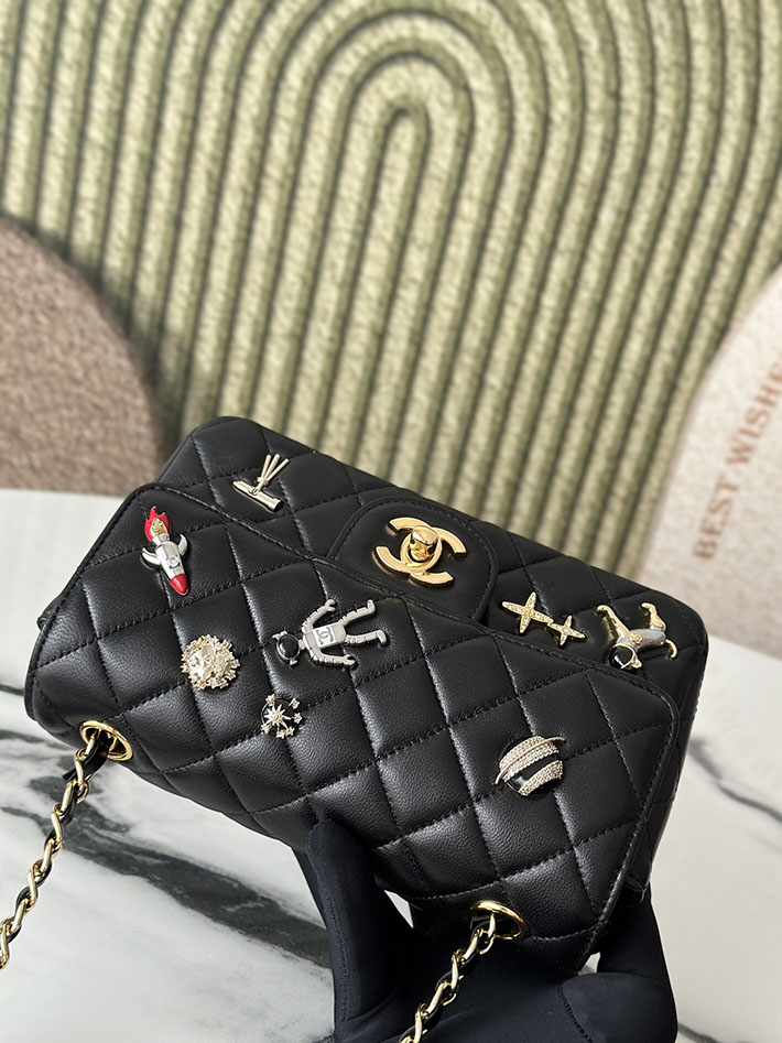 シャネル 新作バッグ 2026 CHANEL 11.12 クラシック ハンドバッグ ブラック AS1116-B24048-94305 シャネル バッグ マトラッセ ミニ - 画像 (6)