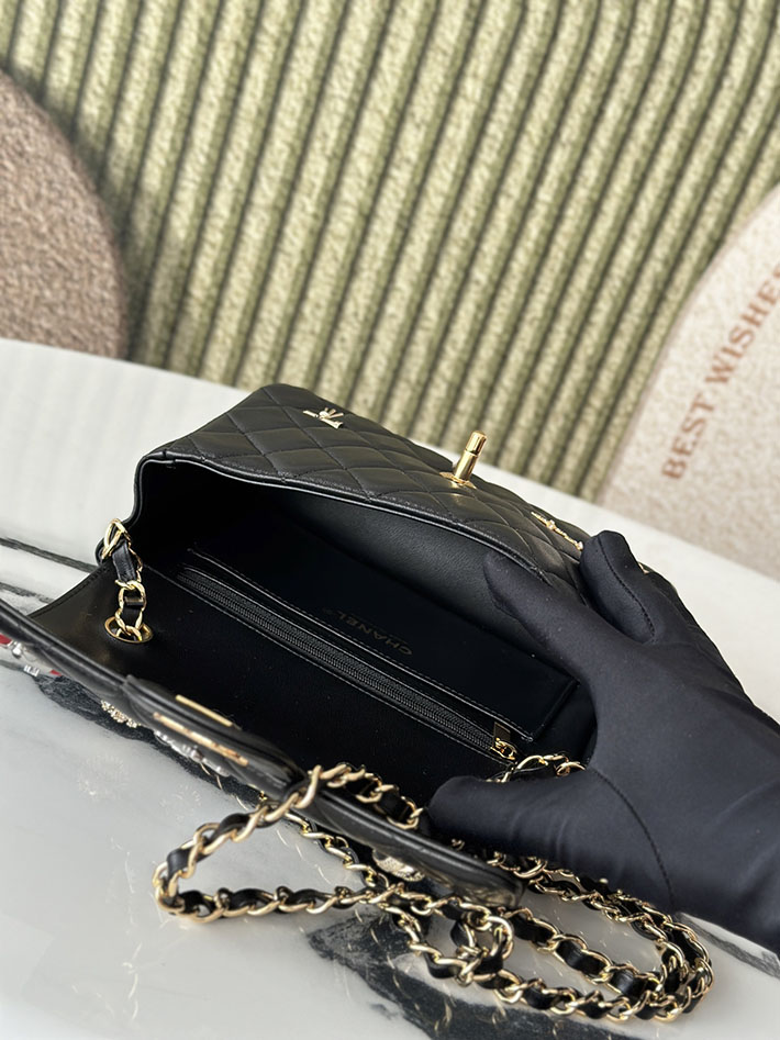 シャネル 新作バッグ 2026 CHANEL 11.12 クラシック ハンドバッグ ブラック AS1116-B24048-94305 シャネル バッグ マトラッセ ミニ - 画像 (3)