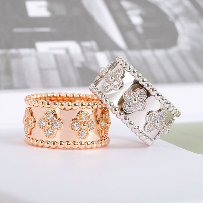 最高級ヴァンクリーフスーパーコピー VanCleef&Arpels ペルレ クローバー リング ローズゴールド ダイヤモンド スモールモデル VCARO9NB49 ヴァン クリーフ 指輪 ペルレ - 画像 (6)
