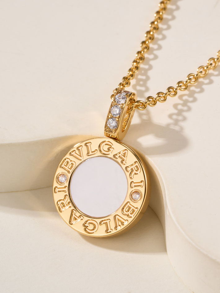 最高級ブルガリスーパーコピー BVLGARI ネックレス シェル オニキス ダイヤ ダイヤモンド ブルガリブルガリ BB リバーシブル 2634497 ブルガリネックレスコピー - 画像 (8)