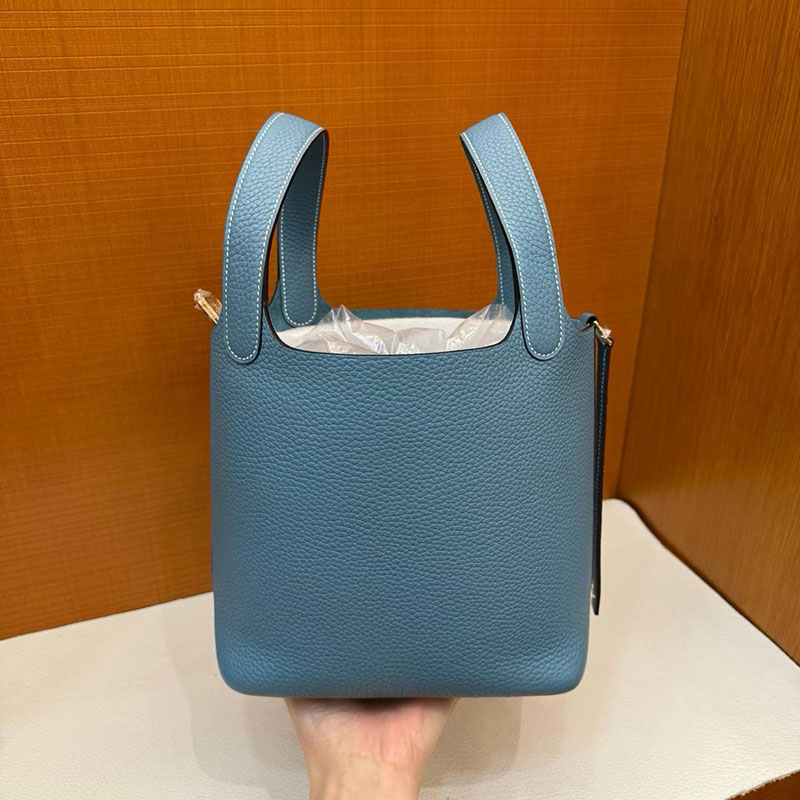 エルメスコピー通販 HERMES ピコタンロックPM ニューブルージーン トリヨンクレマンス ゴールド金具 H056289CCD2 エルメス ピコタン人気色 - 画像 (9)