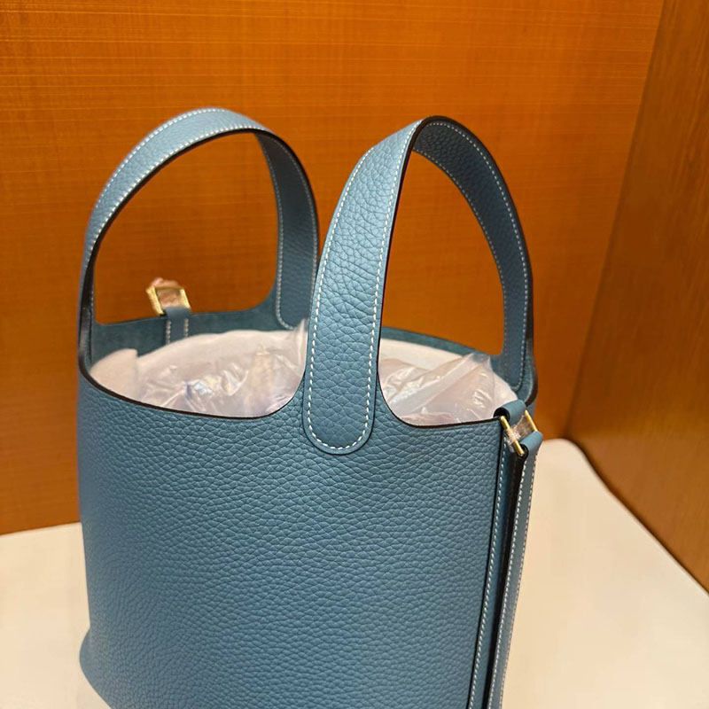 エルメスコピー通販 HERMES ピコタンロックPM ニューブルージーン トリヨンクレマンス ゴールド金具 H056289CCD2 エルメス ピコタン人気色 - 画像 (8)