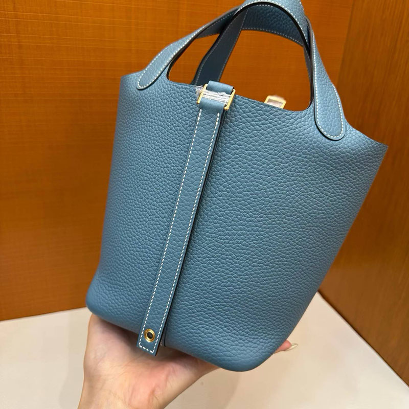 エルメスコピー通販 HERMES ピコタンロックPM ニューブルージーン トリヨンクレマンス ゴールド金具 H056289CCD2 エルメス ピコタン人気色 - 画像 (7)