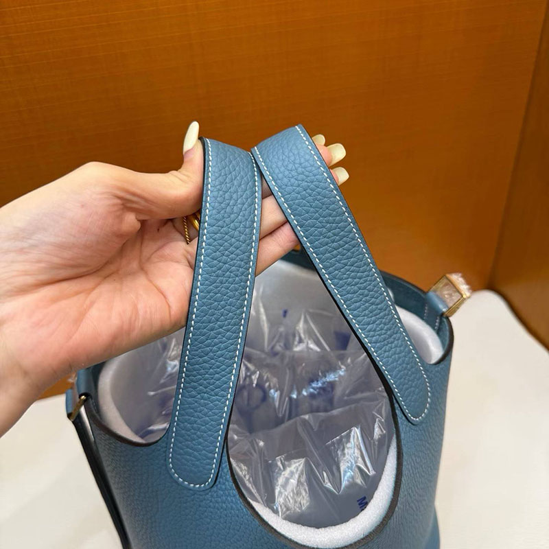 エルメスコピー通販 HERMES ピコタンロックPM ニューブルージーン トリヨンクレマンス ゴールド金具 H056289CCD2 エルメス ピコタン人気色 - 画像 (6)