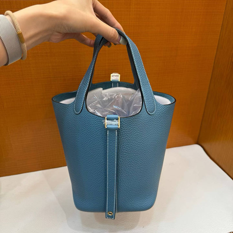 エルメスコピー通販 HERMES ピコタンロックPM ニューブルージーン トリヨンクレマンス ゴールド金具 H056289CCD2 エルメス ピコタン人気色 - 画像 (5)