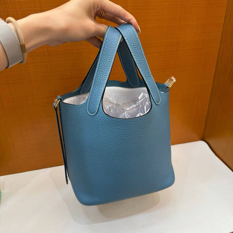 エルメスコピー通販 HERMES ピコタンロックPM ニューブルージーン トリヨンクレマンス ゴールド金具 H056289CCD2 エルメス ピコタン人気色 - 画像 (4)