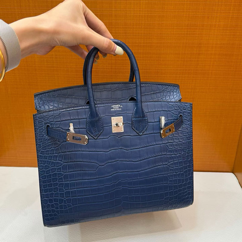 エルメスコピー通販 HERMES バーキン25 セリエ ブルードマルト クロコダイル シルバー金具 2634603 エルメス バーキン クロコダイル 定価 - 画像 (8)