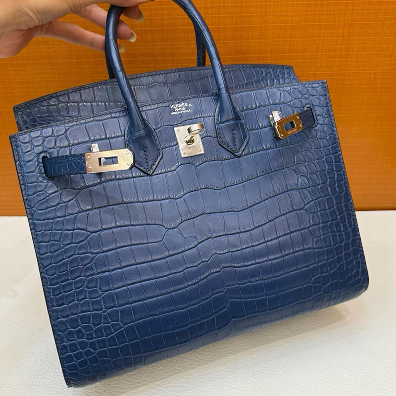 エルメスコピー通販 HERMES バーキン25 セリエ ブルードマルト クロコダイル シルバー金具 2634603 エルメス バーキン クロコダイル 定価 - 画像 (6)
