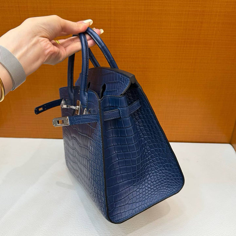 エルメスコピー通販 HERMES バーキン25 セリエ ブルードマルト クロコダイル シルバー金具 2634603 エルメス バーキン クロコダイル 定価 - 画像 (3)