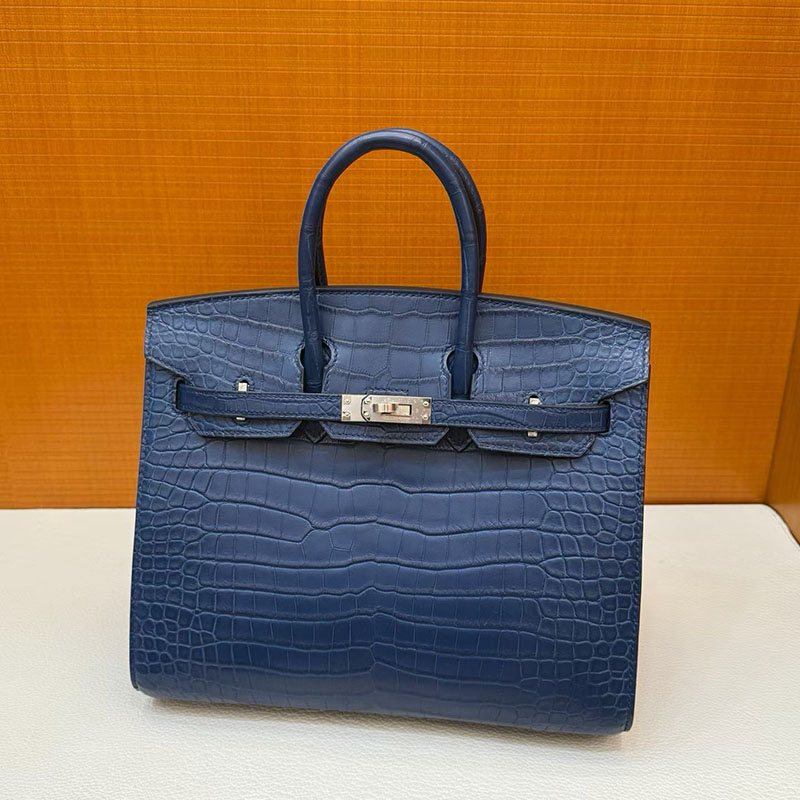 エルメスコピー通販 HERMES バーキン25 セリエ ブルードマルト クロコダイル シルバー金具 2634603 エルメス バーキン クロコダイル 定価 - 画像 (2)