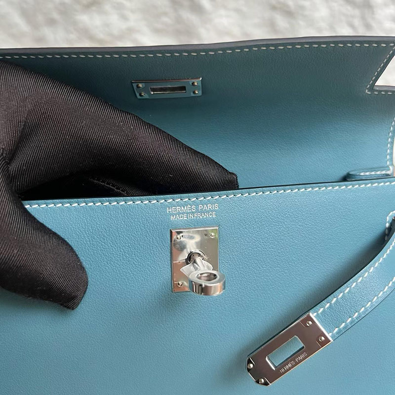 エルメスコピー通販 HERMES ケリーダンス2 ニューブルージーン スイフト シルバー金具 H078402CKD2 ケリーダンス 定価 - 画像 (4)