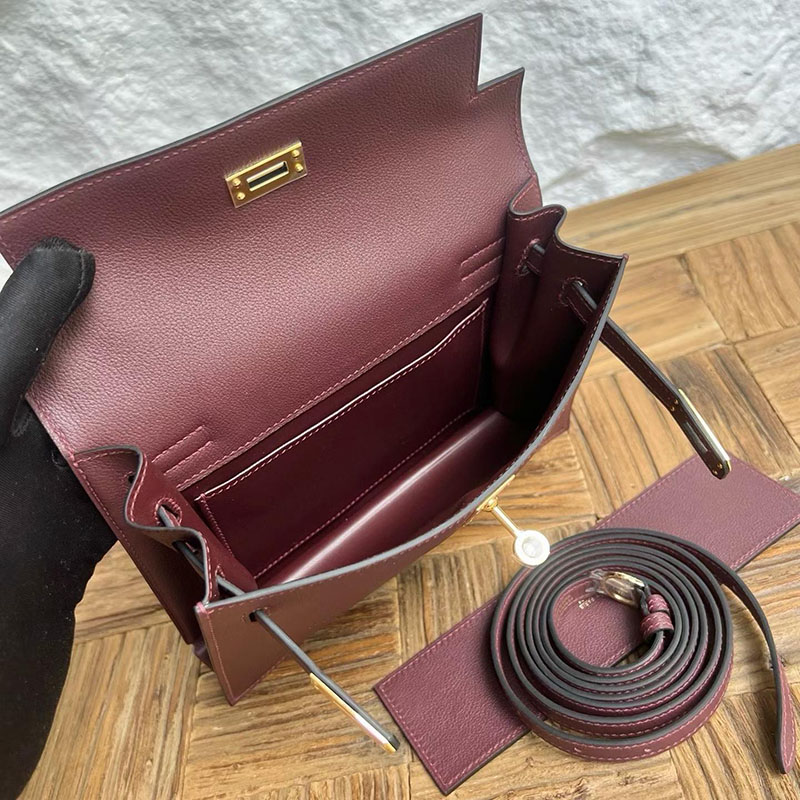 エルメスコピー通販 HERMES ケリーダンス2 ボルドー スイフト ゴールド金具 H078402CC57 ケリー ダンス リュック - 画像 (6)