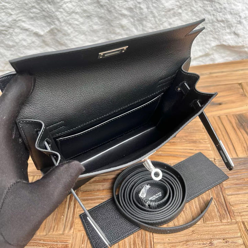 エルメスコピー通販 HERMES ケリーダンス2 黒 ブラック エバーカラー シルバー金具 H076241CK89 エルメス ケリーダンス2 - 画像 (6)