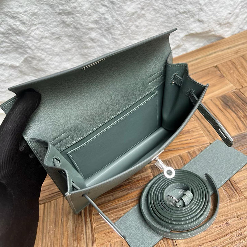 エルメスコピー通販 HERMES ケリーダンス2 ヴェールアマンド エバーカラー シルバー金具 H076241CK63 エルメス リュック レザー - 画像 (5)