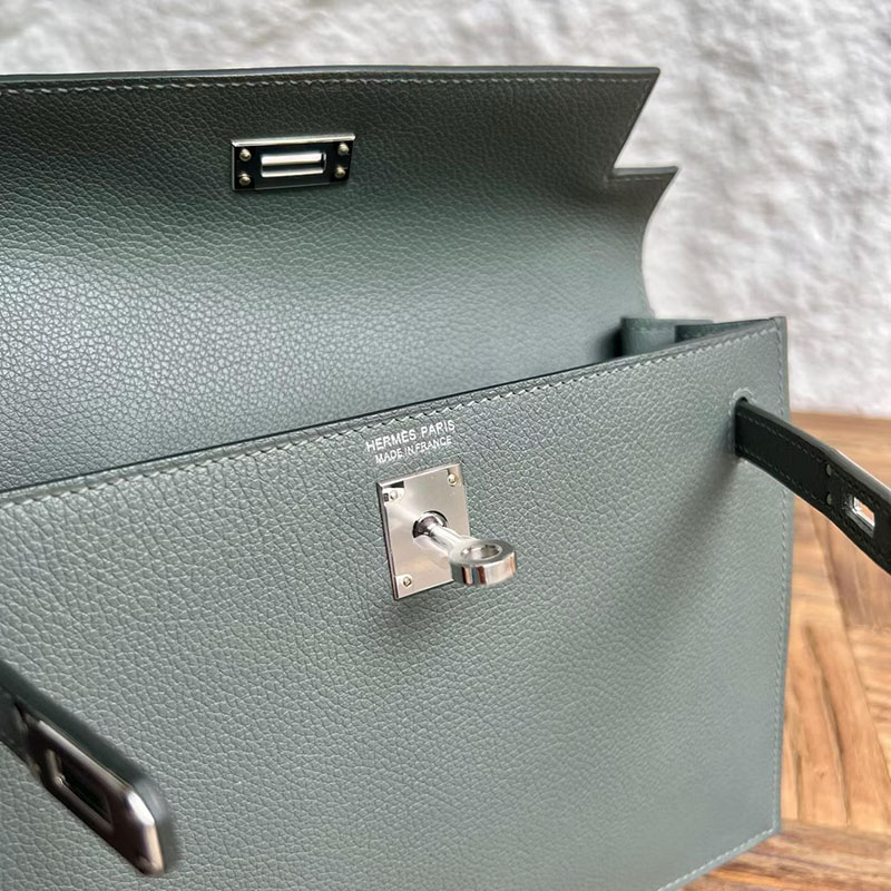 エルメスコピー通販 HERMES ケリーダンス2 ヴェールアマンド エバーカラー シルバー金具 H076241CK63 エルメス リュック レザー - 画像 (3)