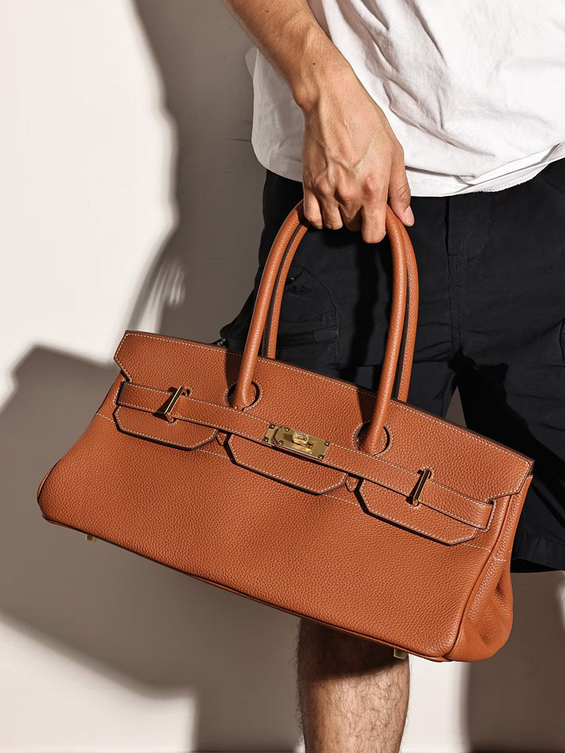 エルメスコピー通販 HERMES ショルダーバーキン42 ゴールド トリヨンクレマンス ゴールド金具 H044927CC37 エルメス ショルダーバーキン29 - 画像 (5)