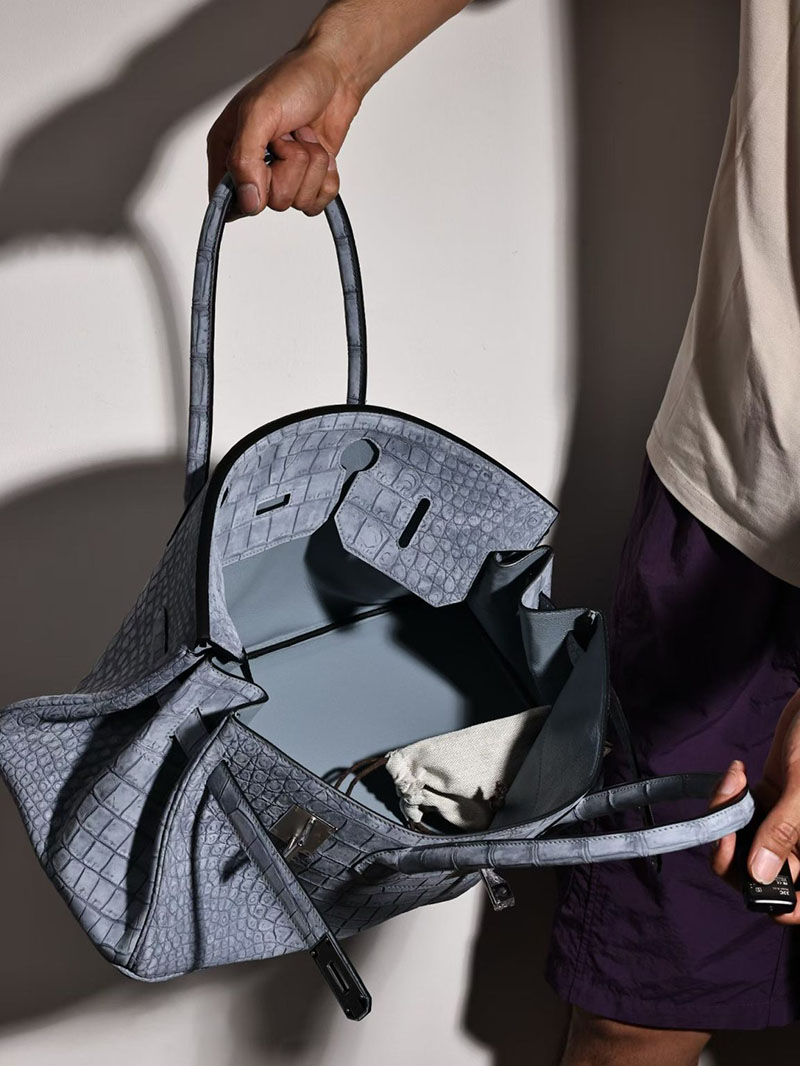 エルメスコピー通販 HERMES ショルダーバーキン42 グリパンタン クロコダイル ニロティカスマット シルバー金具 2634640 ショルダーバーキン クロコダイル - 画像 (7)