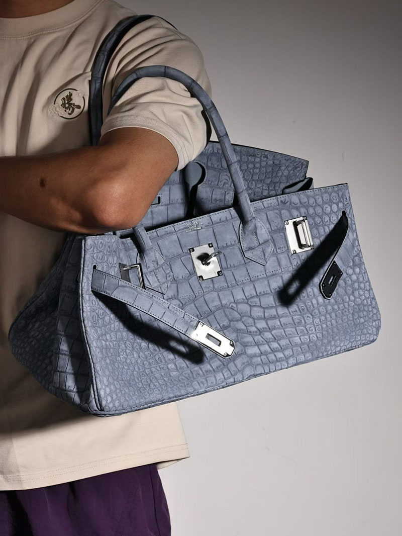エルメスコピー通販 HERMES ショルダーバーキン42 グリパンタン クロコダイル ニロティカスマット シルバー金具 2634640 ショルダーバーキン クロコダイル - 画像 (6)