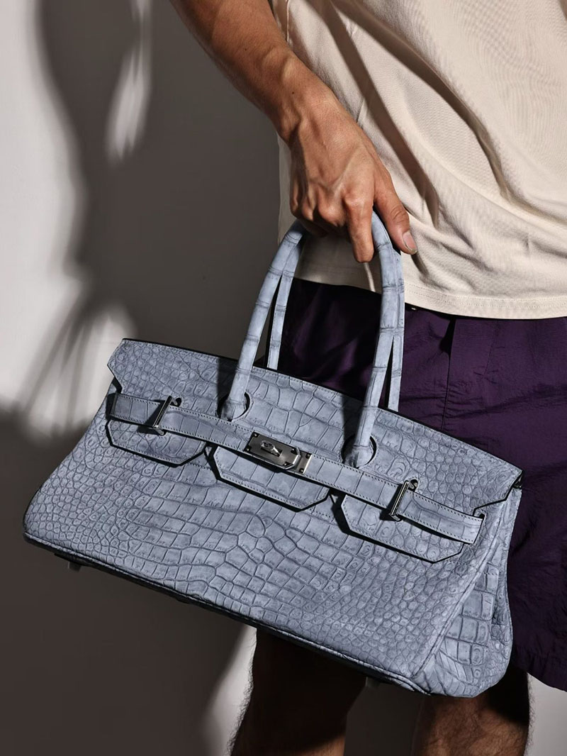 エルメスコピー通販 HERMES ショルダーバーキン42 グリパンタン クロコダイル ニロティカスマット シルバー金具 2634640 ショルダーバーキン クロコダイル - 画像 (4)
