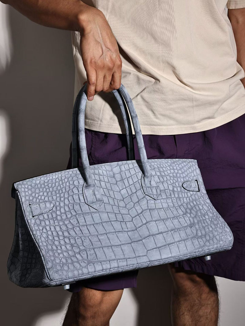 エルメスコピー通販 HERMES ショルダーバーキン42 グリパンタン クロコダイル ニロティカスマット シルバー金具 2634640 ショルダーバーキン クロコダイル - 画像 (3)