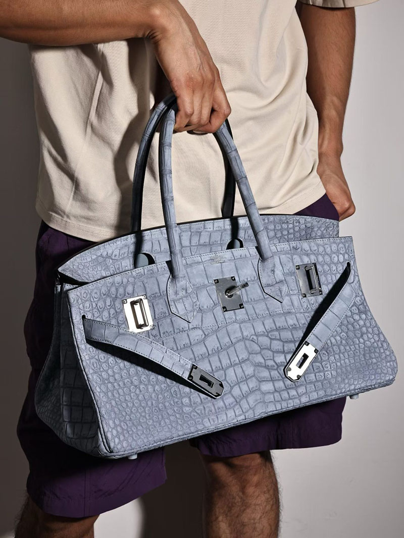 エルメスコピー通販 HERMES ショルダーバーキン42 グリパンタン クロコダイル ニロティカスマット シルバー金具 2634640 ショルダーバーキン クロコダイル - 画像 (2)
