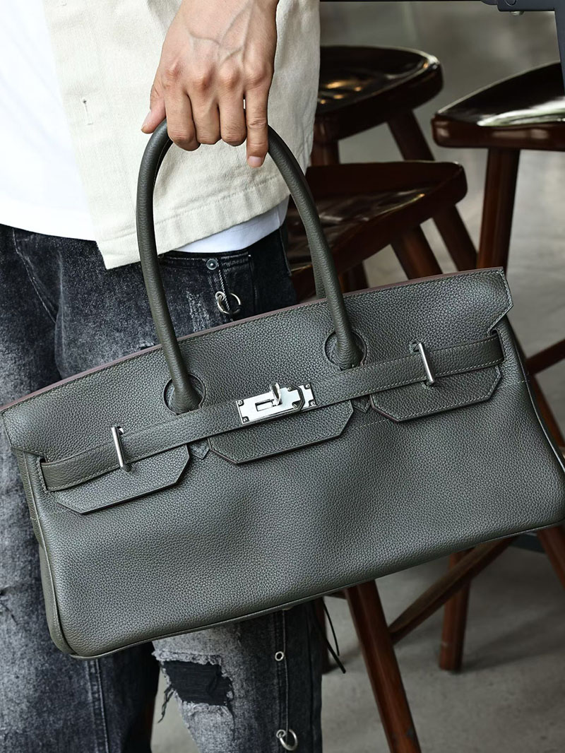 エルメスコピー通販 HERMES ショルダーバーキン42 ヴェールドグリ トゴ シルバー金具 H044160CCC6 エルメス メンズバッグ 人気 - 画像 (4)