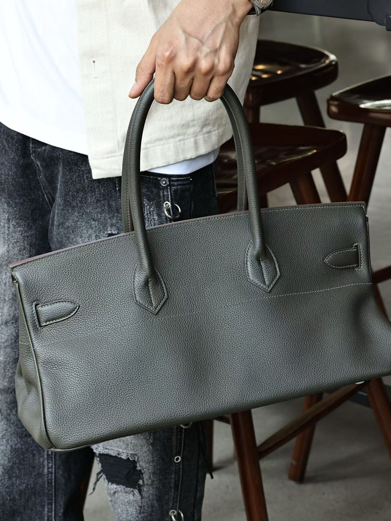エルメスコピー通販 HERMES ショルダーバーキン42 ヴェールドグリ トゴ シルバー金具 H044160CCC6 エルメス メンズバッグ 人気 - 画像 (3)