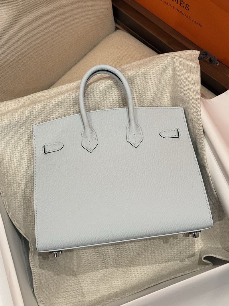 エルメスコピー通販 HERMES バーキン25セリエ ブルーブリュム ヴォーエプソン シルバー金具 H082302CKT0 バーキン 外縫い 25 - 画像 (8)