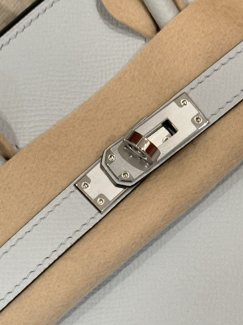 エルメスコピー通販 HERMES バーキン25セリエ ブルーブリュム ヴォーエプソン シルバー金具 H082302CKT0 バーキン 外縫い 25 - 画像 (6)