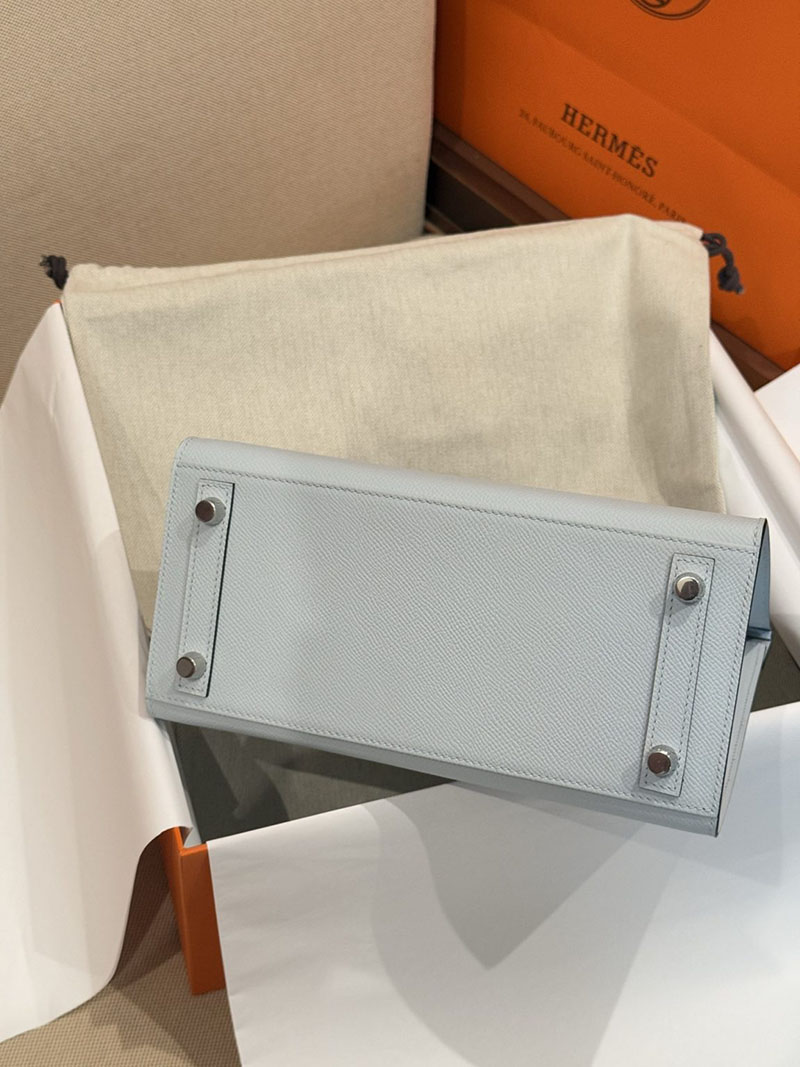 エルメスコピー通販 HERMES バーキン25セリエ ブルーブリュム ヴォーエプソン シルバー金具 H082302CKT0 バーキン 外縫い 25 - 画像 (5)