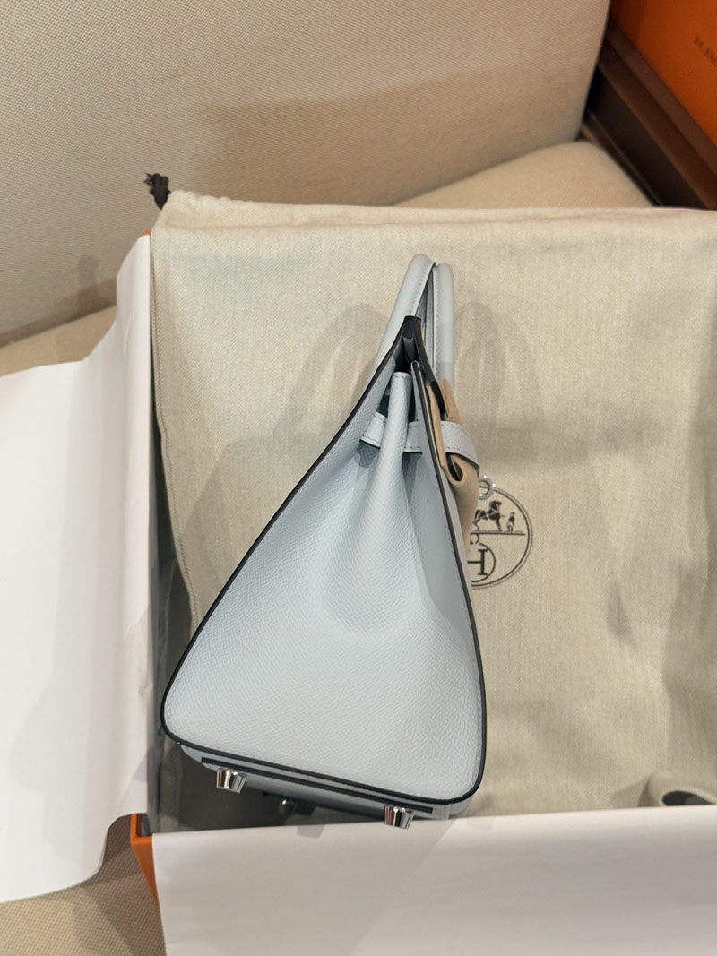 エルメスコピー通販 HERMES バーキン25セリエ ブルーブリュム ヴォーエプソン シルバー金具 H082302CKT0 バーキン 外縫い 25 - 画像 (2)