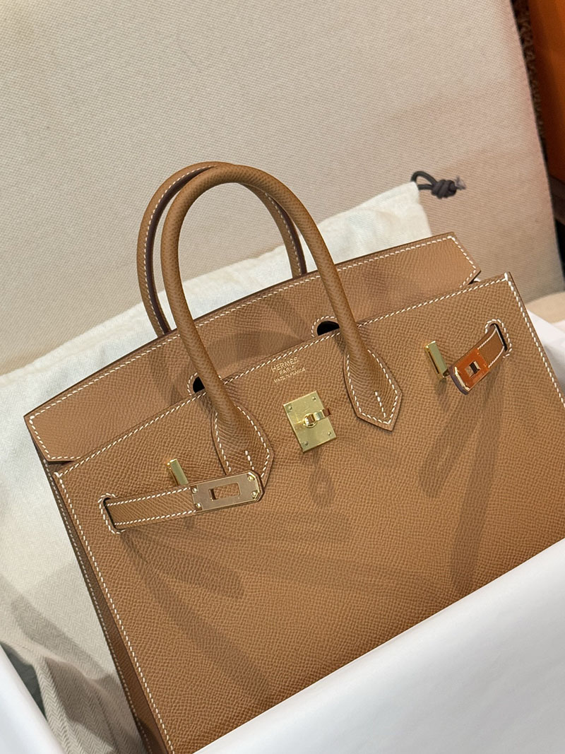 エルメスコピー通販 HERMES バーキン25セリエ ゴールド ヴォーエプソン ゴールド金具 H082302CC37 バーキン 外縫い 定価 - 画像 (9)