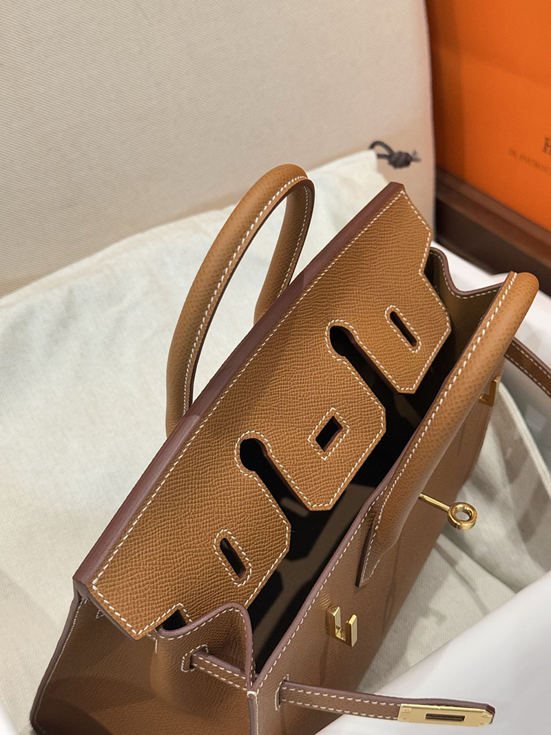 エルメスコピー通販 HERMES バーキン25セリエ ゴールド ヴォーエプソン ゴールド金具 H082302CC37 バーキン 外縫い 定価 - 画像 (8)