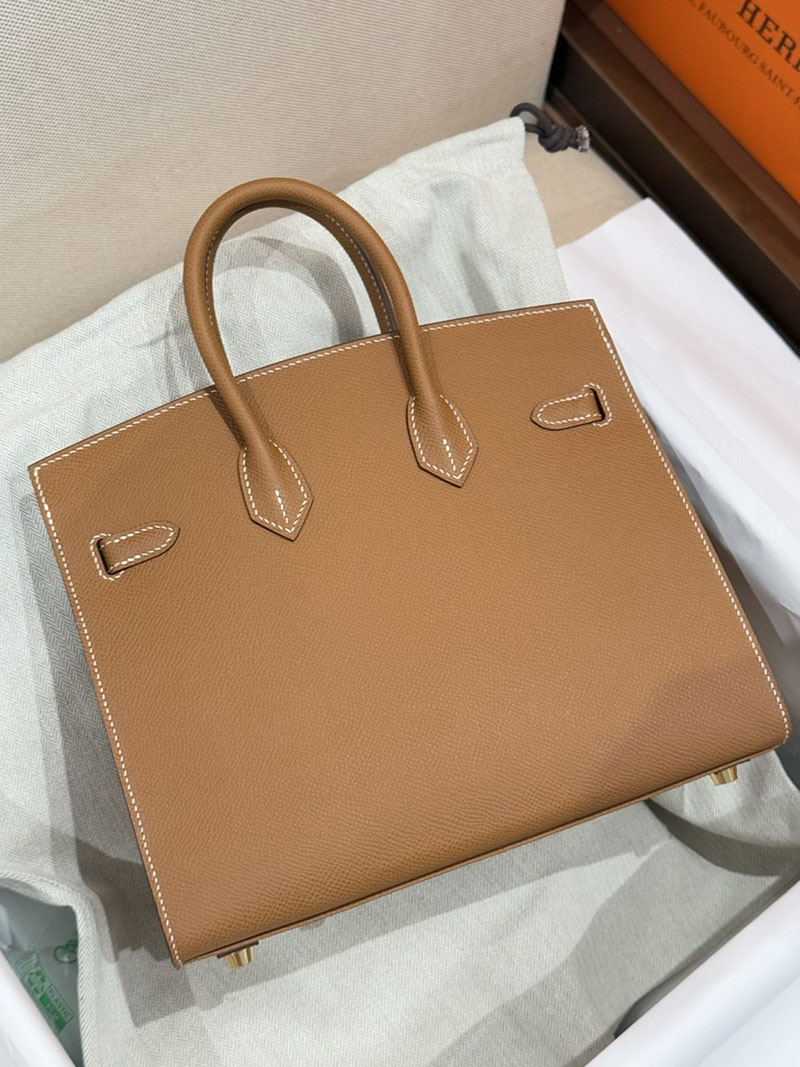 エルメスコピー通販 HERMES バーキン25セリエ ゴールド ヴォーエプソン ゴールド金具 H082302CC37 バーキン 外縫い 定価 - 画像 (5)