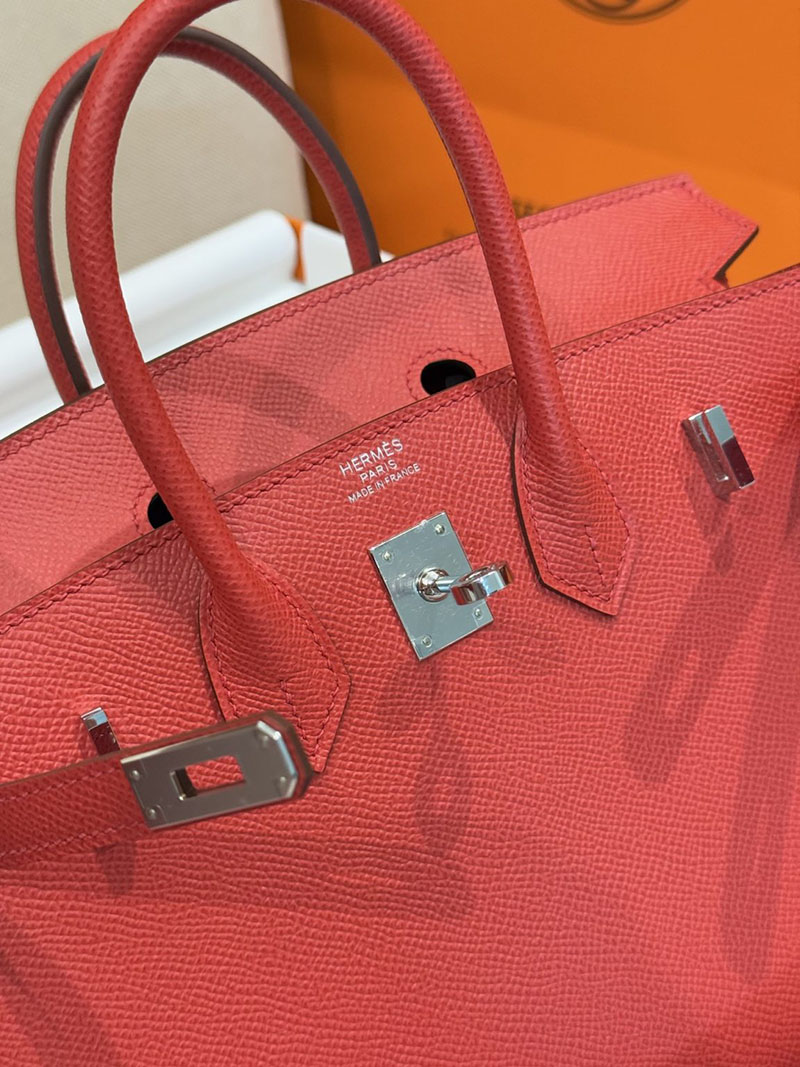 エルメスコピー通販 HERMES Birkin バーキン25 ルージュカザック ヴォーエプソン シルバー金具 2634666 バーキン25 スーパーコピー - 画像 (6)