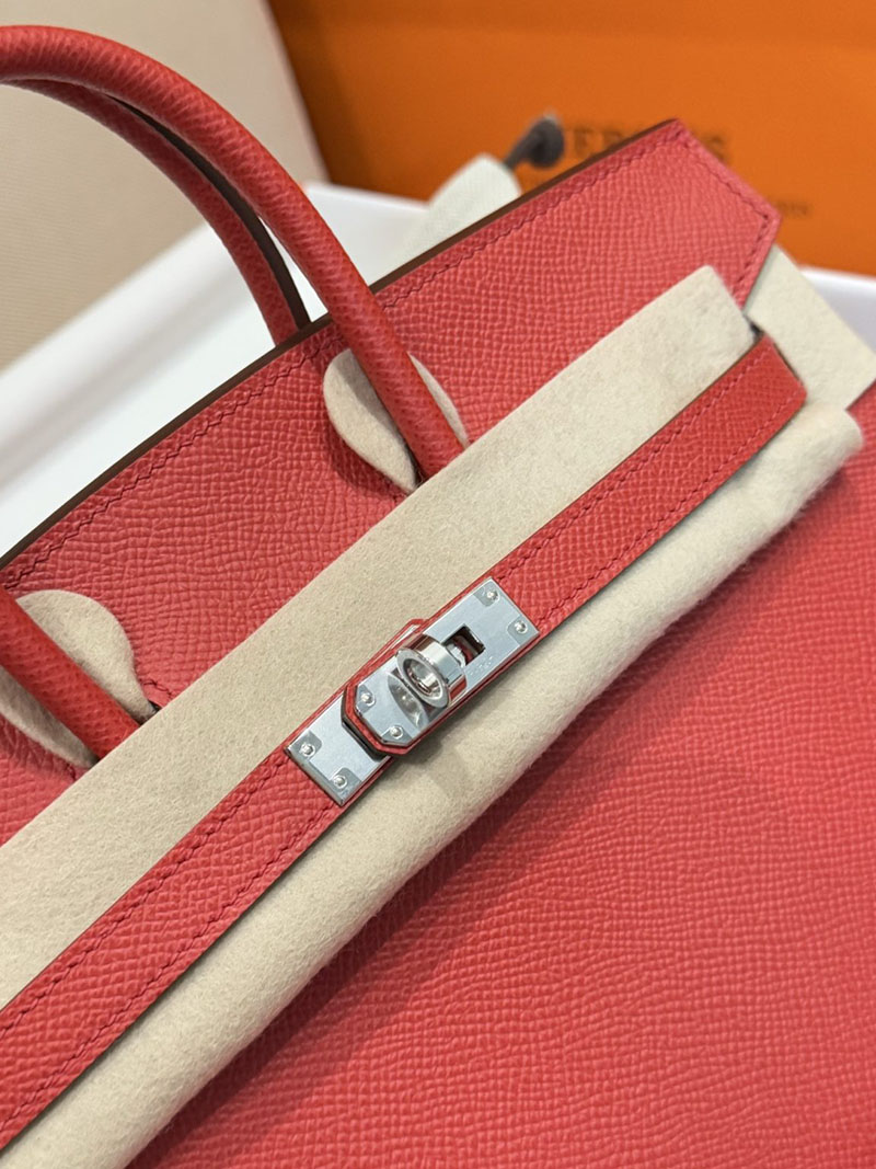 エルメスコピー通販 HERMES Birkin バーキン25 ルージュカザック ヴォーエプソン シルバー金具 2634666 バーキン25 スーパーコピー - 画像 (4)