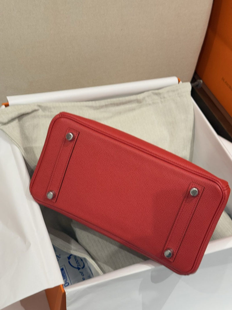 エルメスコピー通販 HERMES Birkin バーキン25 ルージュカザック ヴォーエプソン シルバー金具 2634666 バーキン25 スーパーコピー - 画像 (2)