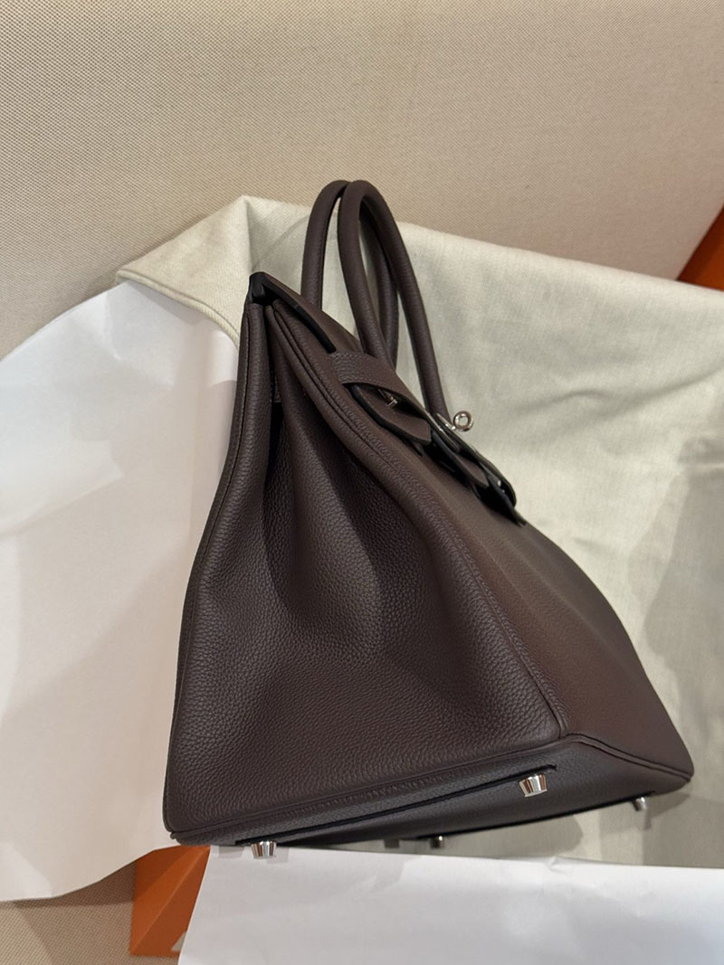 エルメスコピー通販 HERMES Birkin バーキン40 エベンヌ トゴ シルバー金具 H027633CK46 エルメスバーキン40コピー - 画像 (4)