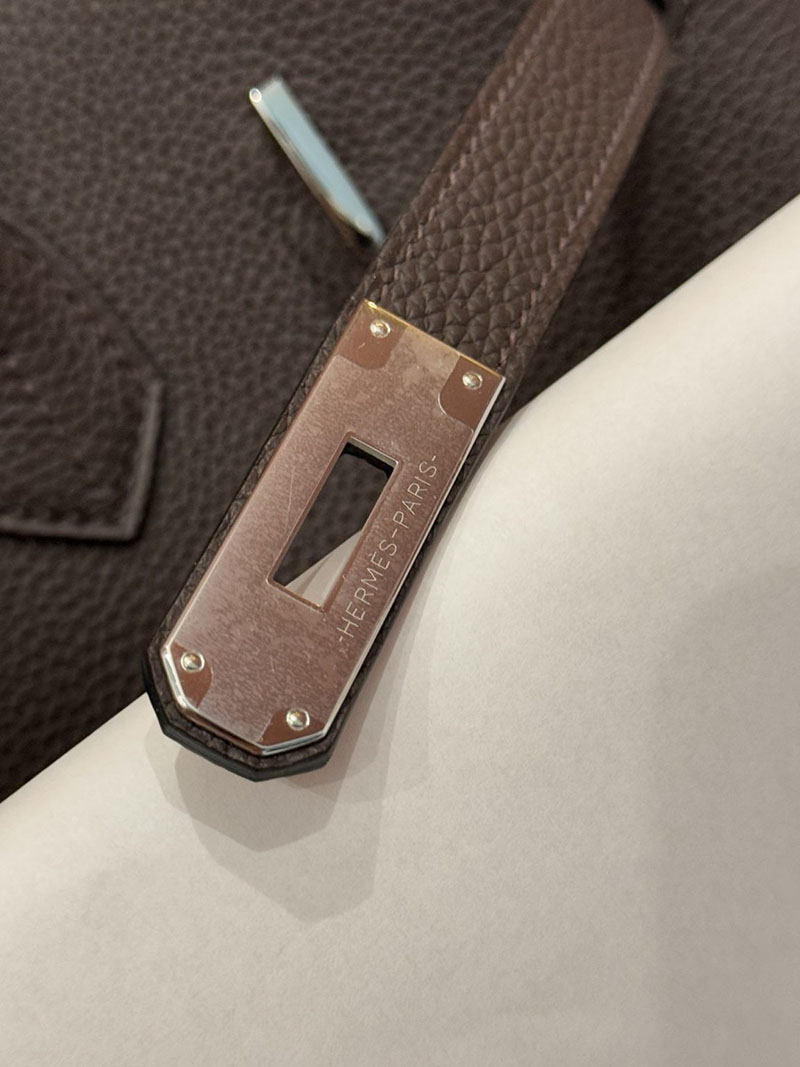 エルメスコピー通販 HERMES Birkin バーキン40 エベンヌ トゴ シルバー金具 H027633CK46 エルメスバーキン40コピー - 画像 (3)