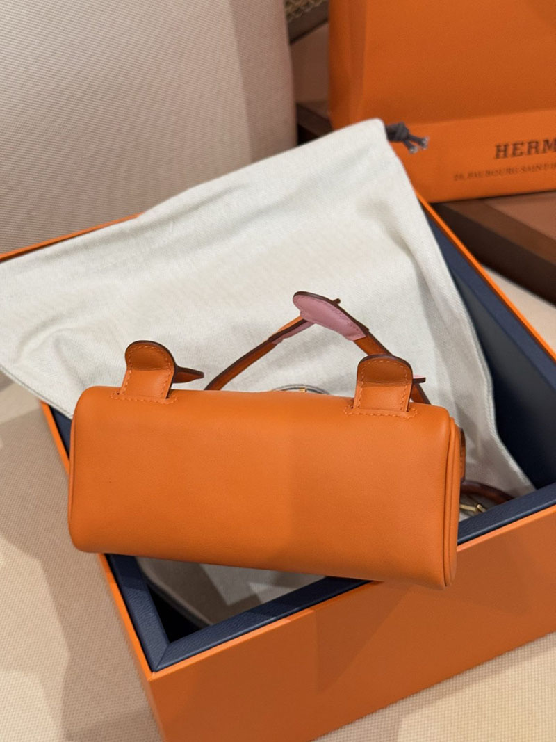 エルメスコピー通販 HERMES ケリードール オレンジ/ローズサクラ スイフト ゴールド金具 2634679 エルメス ケリードール バッグ - 画像 (18)