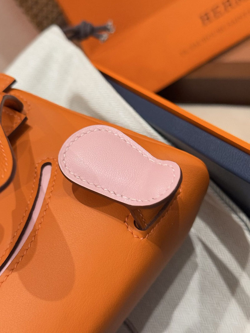 エルメスコピー通販 HERMES ケリードール オレンジ/ローズサクラ スイフト ゴールド金具 2634679 エルメス ケリードール バッグ - 画像 (15)