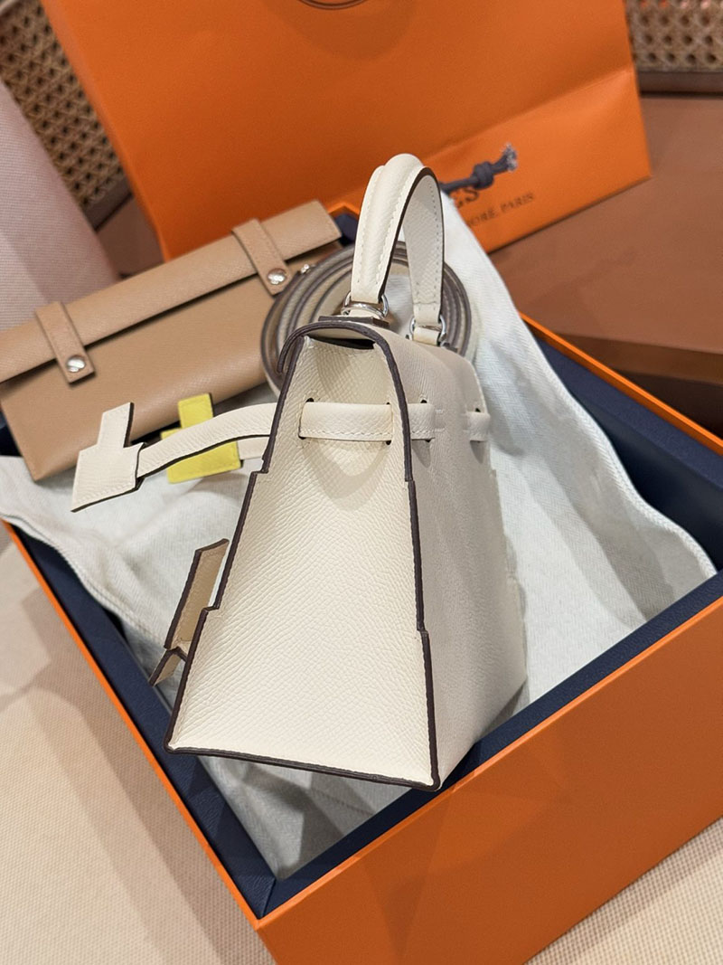 エルメスコピー通販 HERMES ケリードール ピクト ナタ/ライム/チャイ/モーヴシルベストル エプソン シルバー金具 2634680 ケリー バッグ 新作 - 画像 (12)