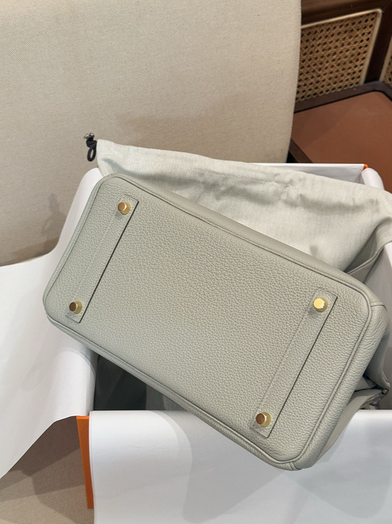 エルメスコピー通販 HERMES バーキン25 タッチ パールグレー/ベトン トゴ/クロコダイル ゴールド金具 2634681 エルメス バーキン 25 - 画像 (9)