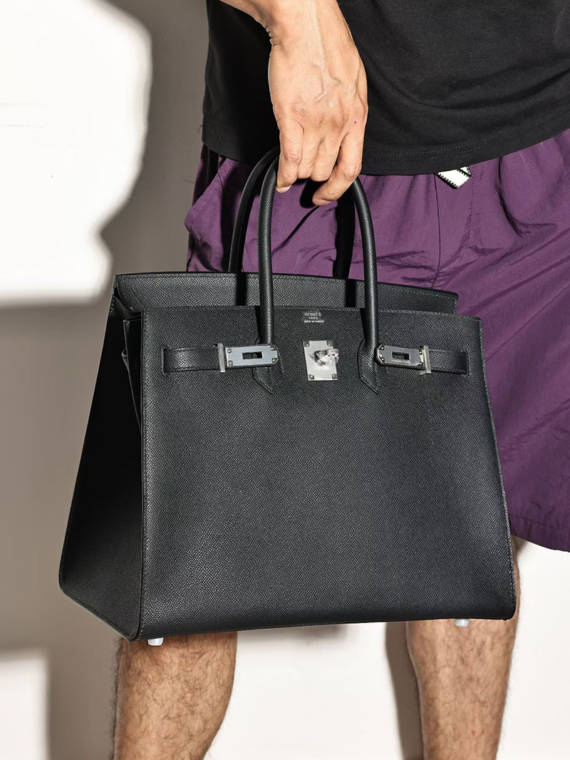 エルメスコピー通販 HERMES バーキン35 セリエ 黒 ブラック ヴォーエプソン シルバー金具2634686 エルメスバーキンメンズ35 - 画像 (8)