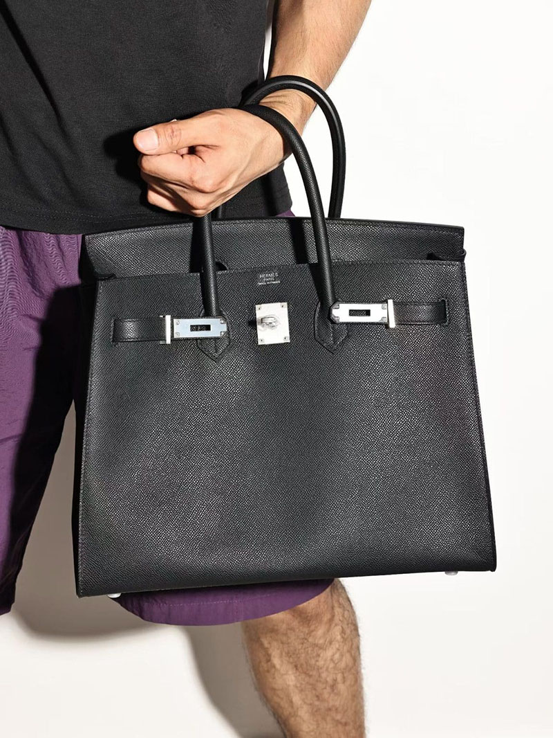 エルメスコピー通販 HERMES バーキン35 セリエ 黒 ブラック ヴォーエプソン シルバー金具2634686 エルメスバーキンメンズ35 - 画像 (7)