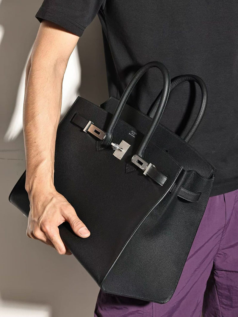 エルメスコピー通販 HERMES バーキン35 セリエ 黒 ブラック ヴォーエプソン シルバー金具2634686 エルメスバーキンメンズ35 - 画像 (6)