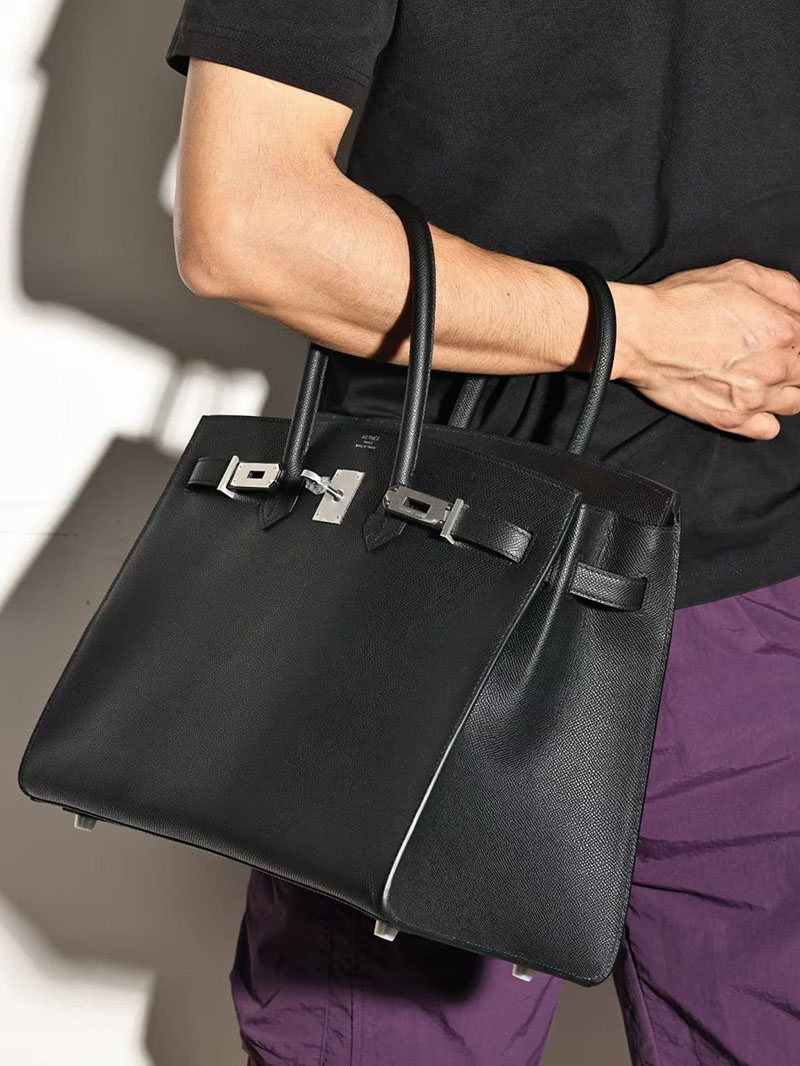 エルメスコピー通販 HERMES バーキン35 セリエ 黒 ブラック ヴォーエプソン シルバー金具2634686 エルメスバーキンメンズ35 - 画像 (5)