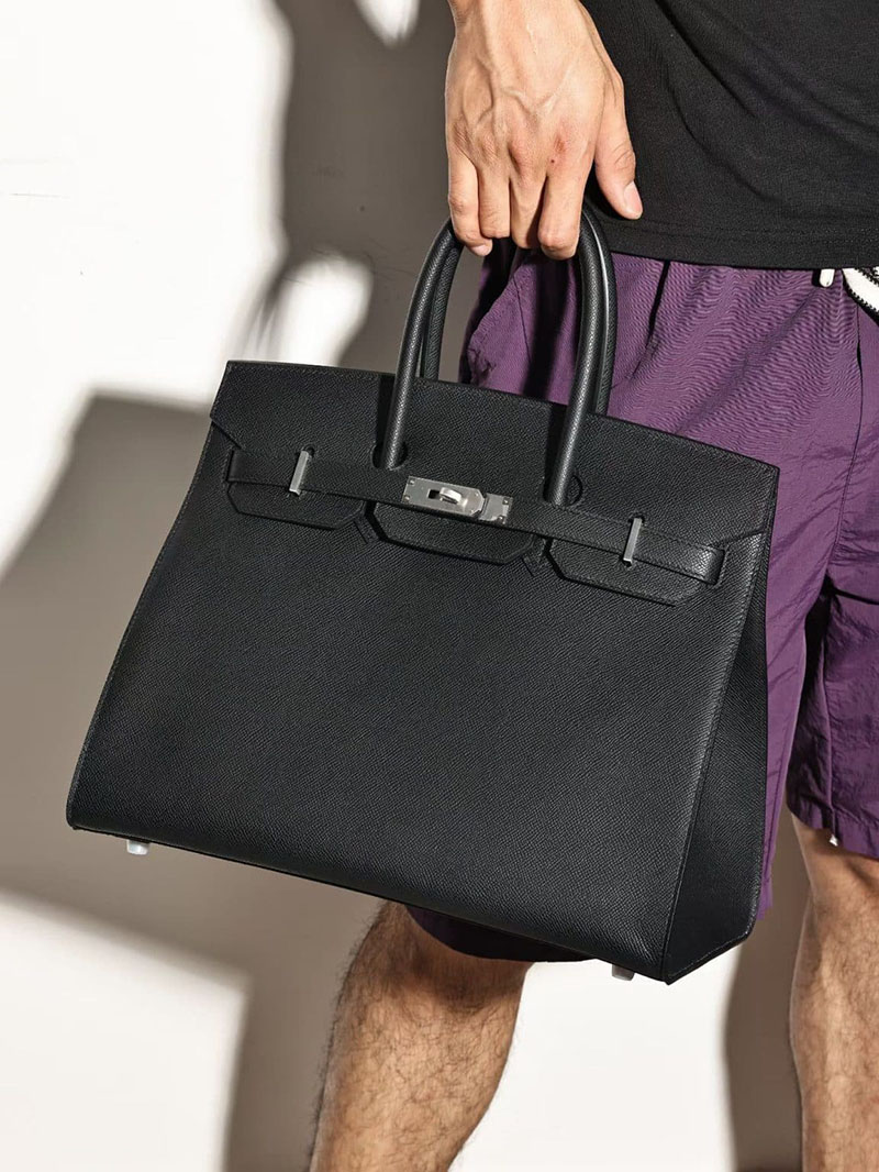 エルメスコピー通販 HERMES バーキン35 セリエ 黒 ブラック ヴォーエプソン シルバー金具2634686 エルメスバーキンメンズ35 - 画像 (2)