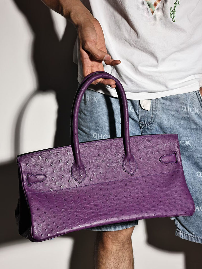 エルメスコピー通販 HERMES ショルダーバーキン42 アネモネ オーストリッチ シルバー金具 H044163CKP9 エルメスバーキンショルダー - 画像 (9)